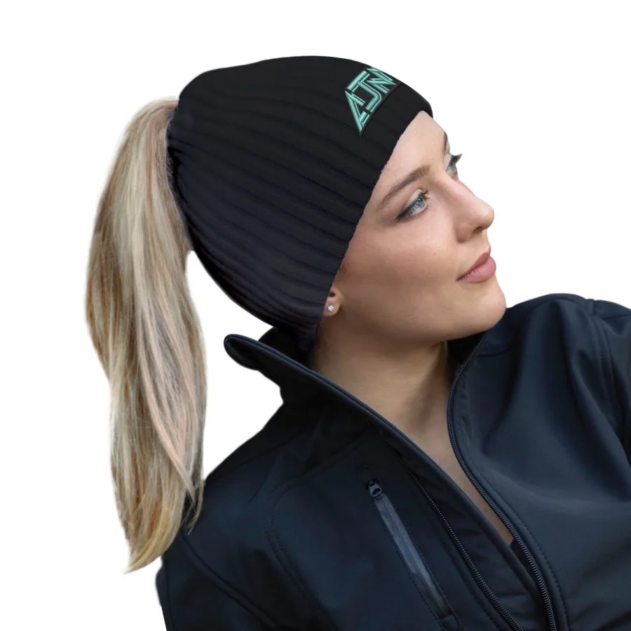 AJM 1K200L Toque with elasticized Ponytail opening (Women's)