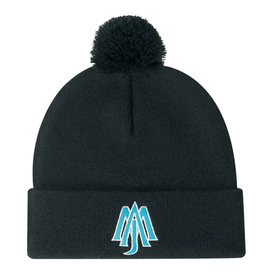 AJM 9E060M Cuff Toque (Pom Pom 6cm)