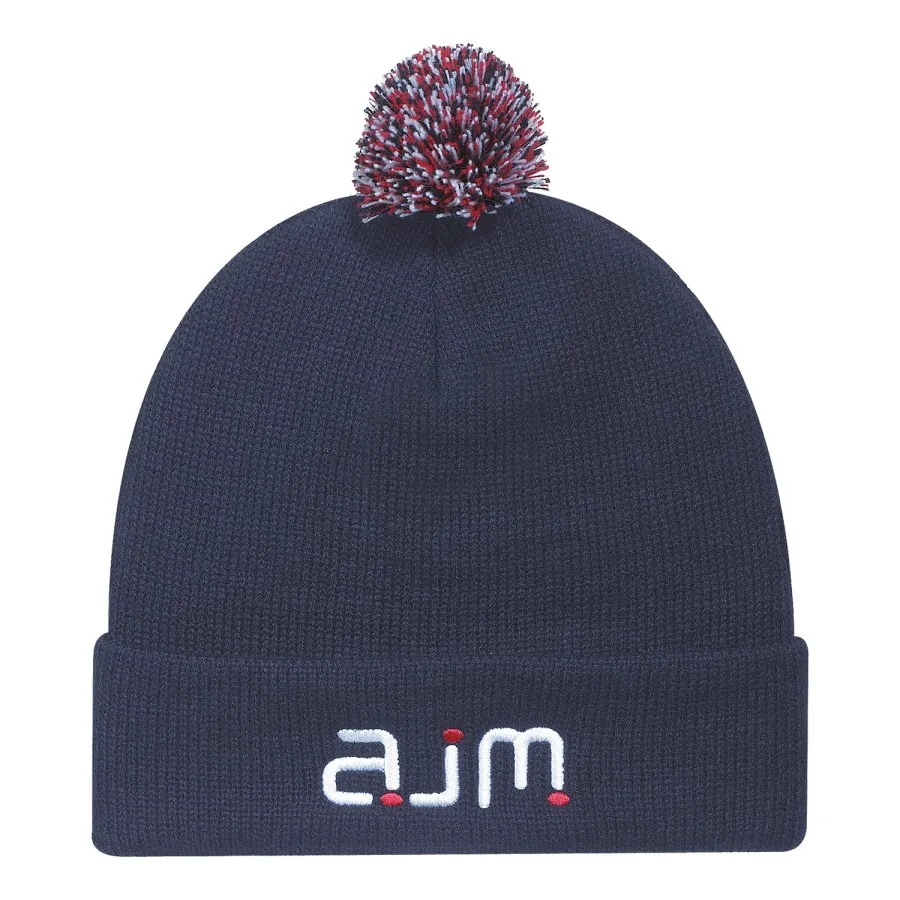 AJM 9E064M Cuff Toque (Pom Pom 6cm)