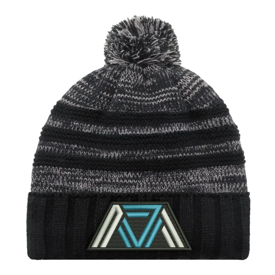 AJM 9G159M Cuff Toque (Pom Pom 8cm)