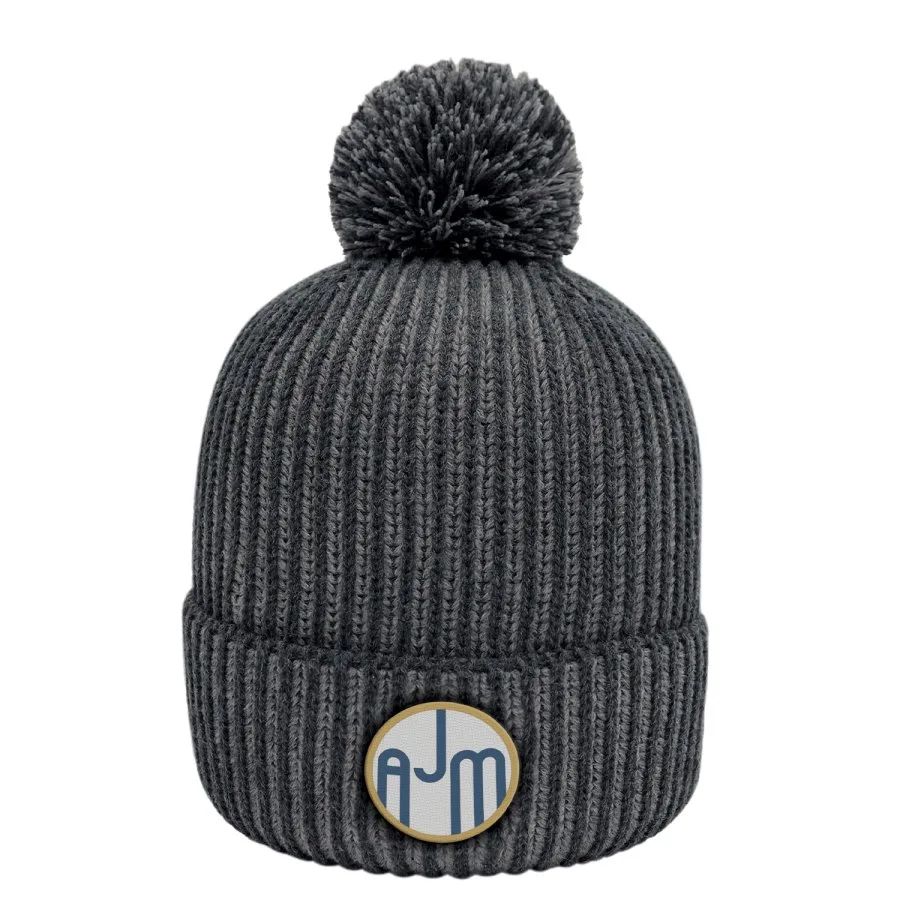 AJM 9H267M Cuff Toque with Flat Seams (Pom Pom 8cm)