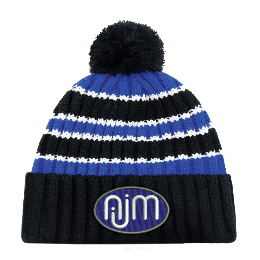 AJM 9I258M Cuff Toque (Pom Pom 8cm)