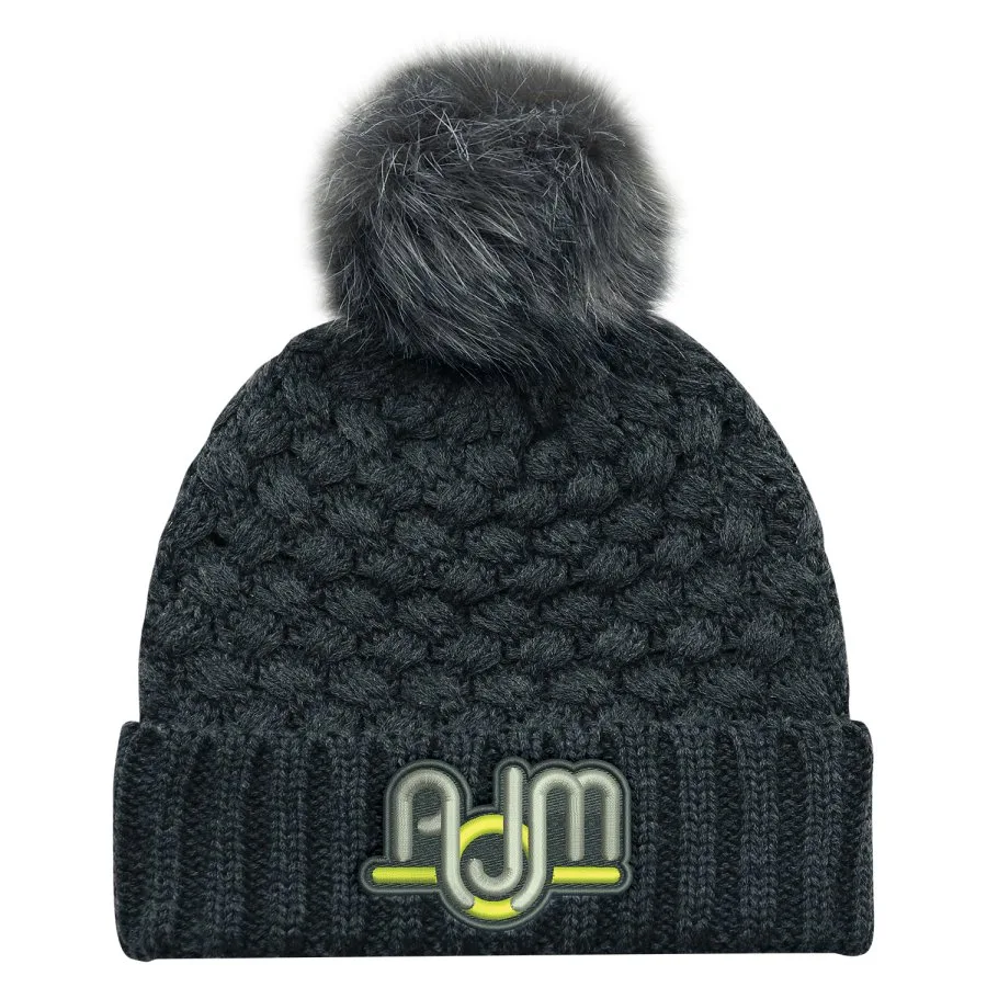 AJM 9L580L Cuff Toque (Faux Fur Pom Pom 12cm, Women’s)