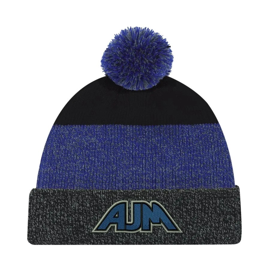 AJM 9T066M Cuff Toque (Pom Pom 8cm)