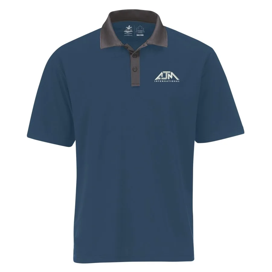 AJM PM1015 Men's Performance Two-Tone Polos