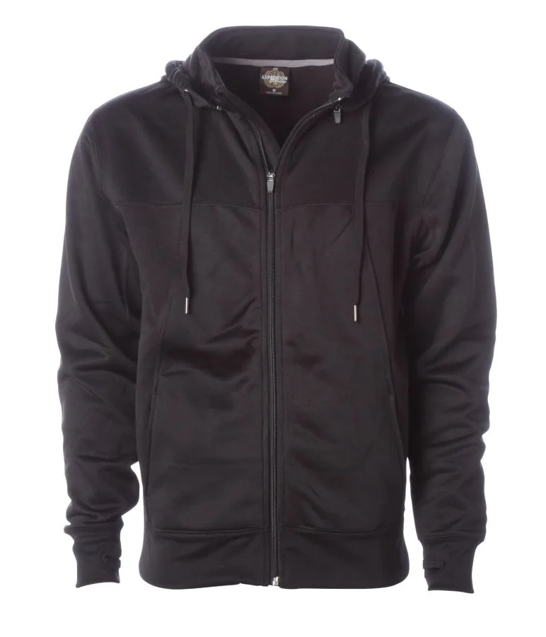 Independent Trading Co. EXP80PTZ Poly-Tech Zip Hooded Sweatshirt
