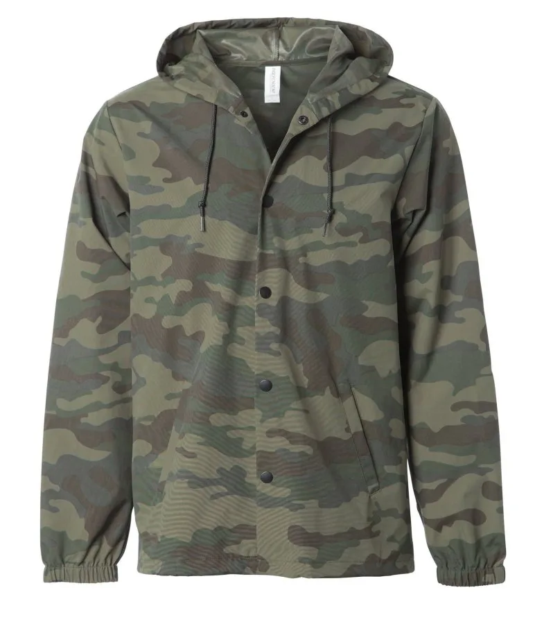 Independent Trading Co. EXP95NB Water Resistant Hooded Windbreaker Coaches Jacket