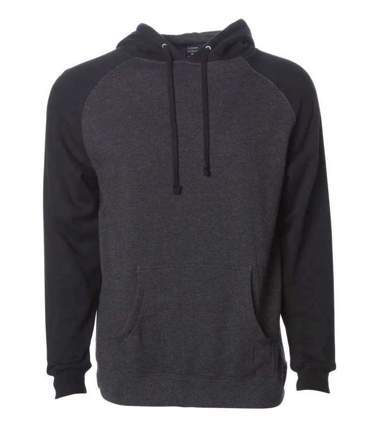 Independent Trading Co. IND40RP Raglan Hooded Pullover Sweatshirt