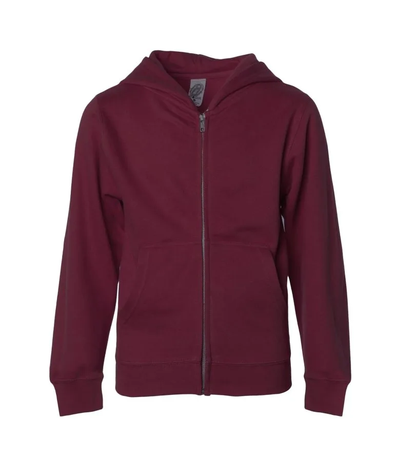 Independent Trading Co. SS4001YZ Youth Midweight Zip Hooded Sweatshirt