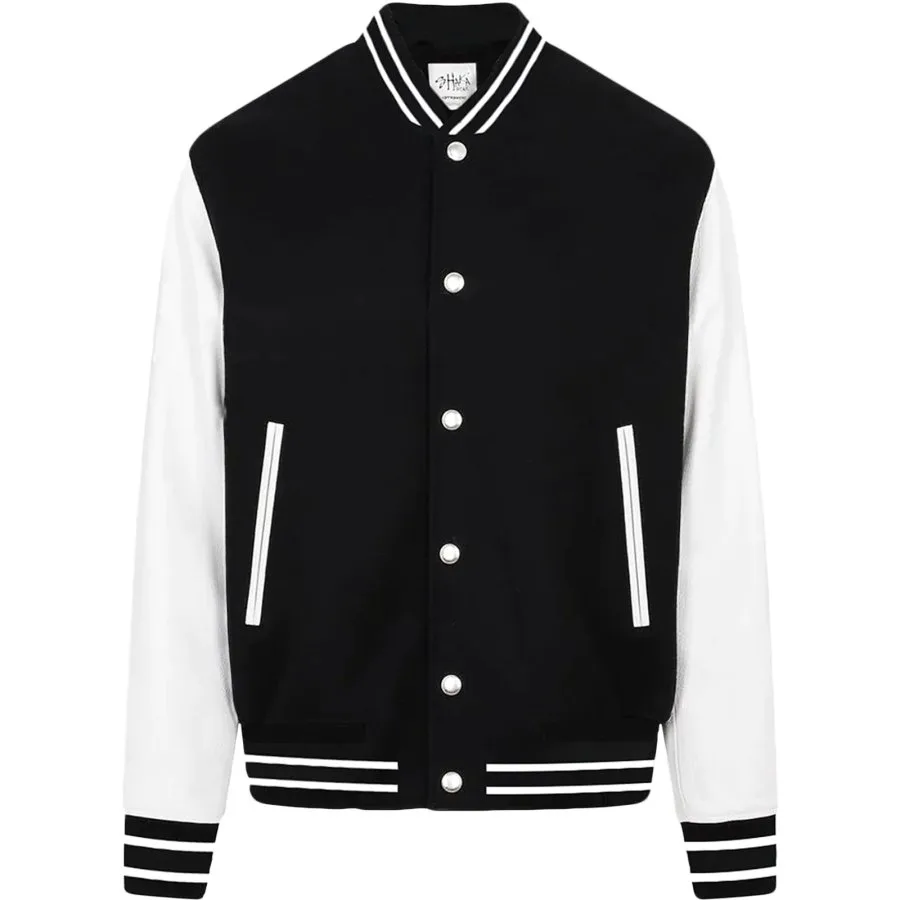 Shaka Wear SHMJLLJ Leather Letterman Jacket