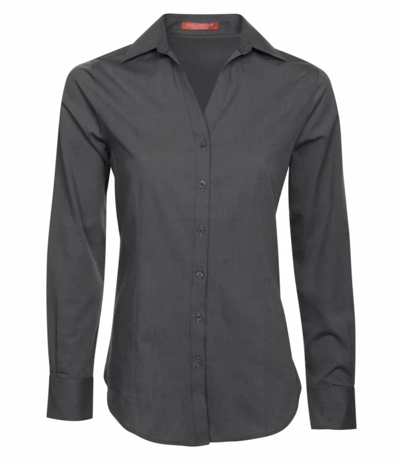 Coal Harbour L6004 Textured Crosshatch Woven Ladies' Shirt