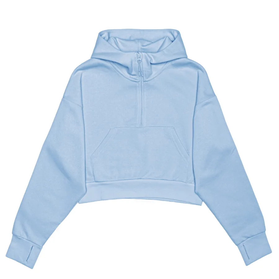 Just Like Hero HERO-4220C Cropped 1/2 Zip Hoodie