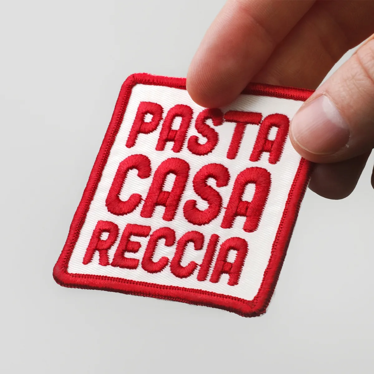 An embroidered patch