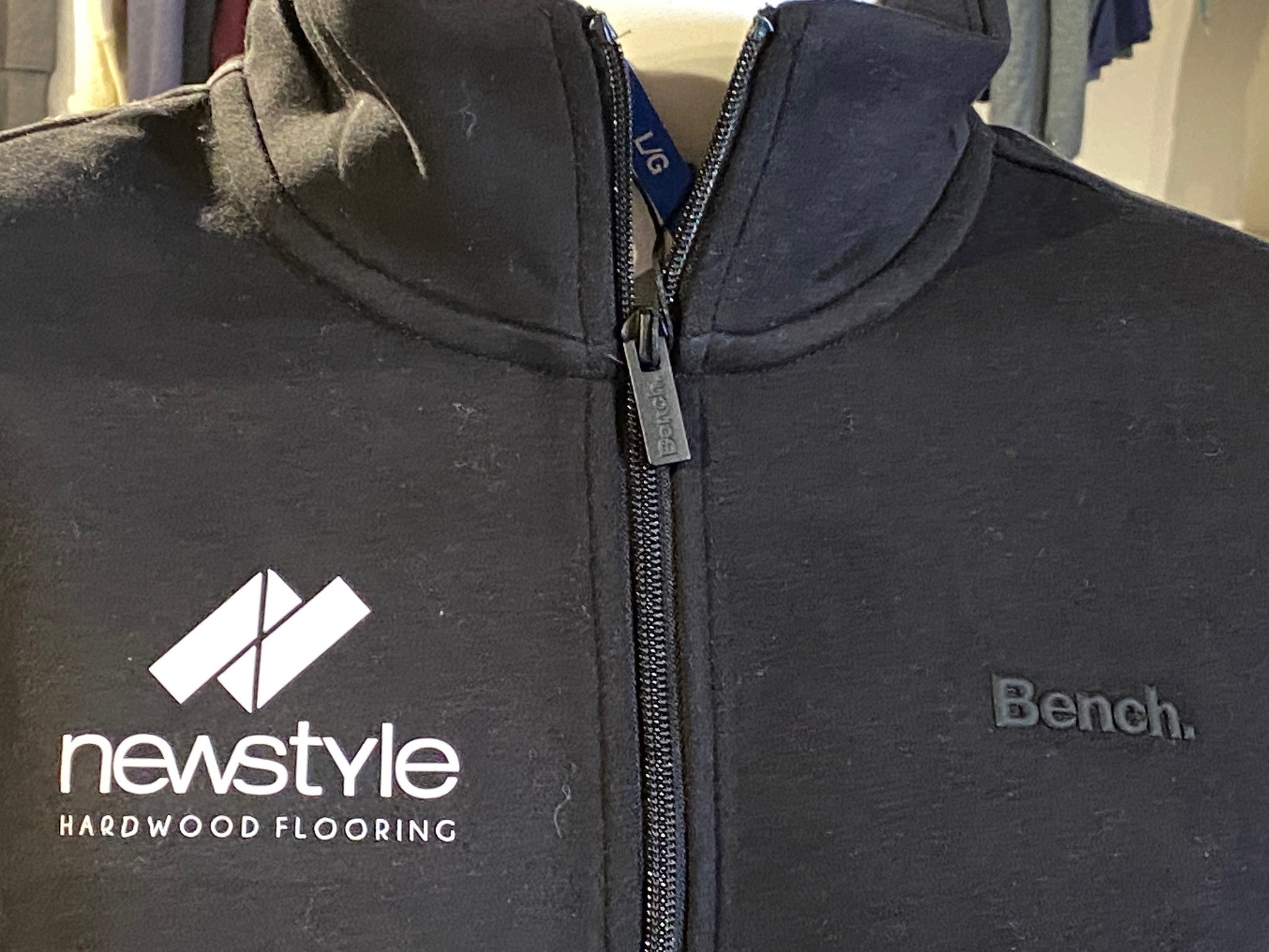 Newstyle hardwood flooring custom DTF decoration bench hoodie